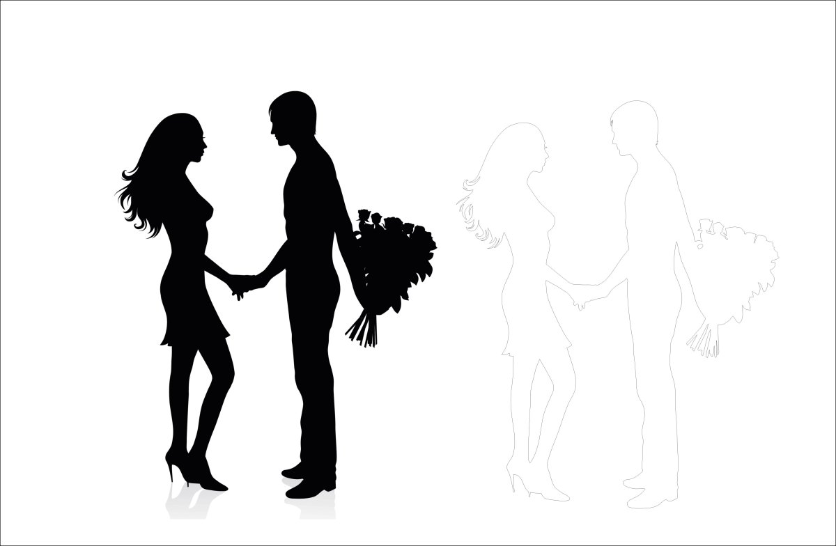 Силуэты героев Дисней