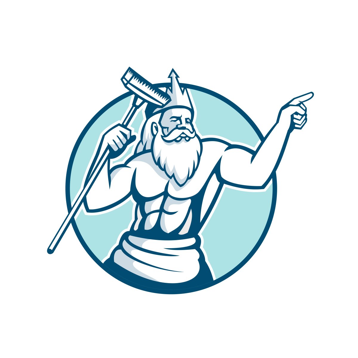 Значок Бог Нептун