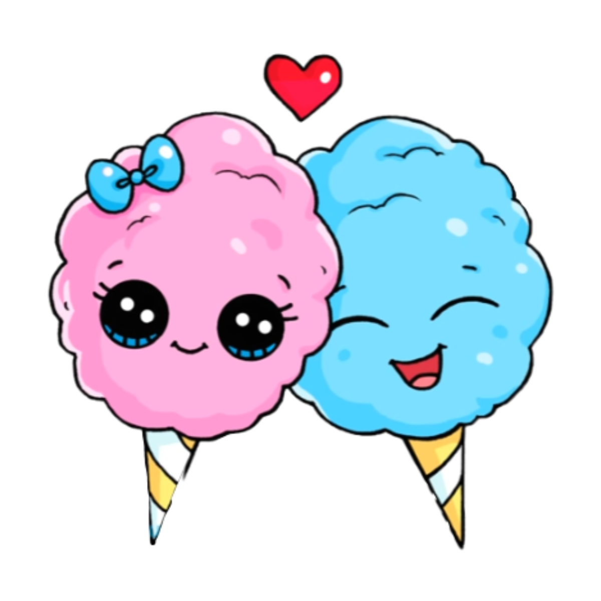 Сладкая вата наклейка