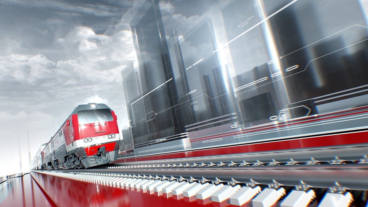 Поезд в движении