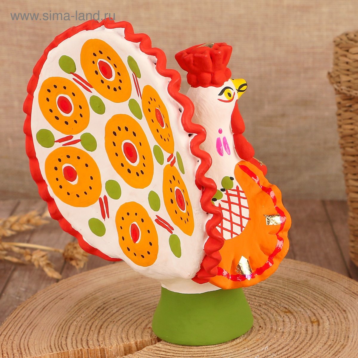 Дымковская роспись индюк