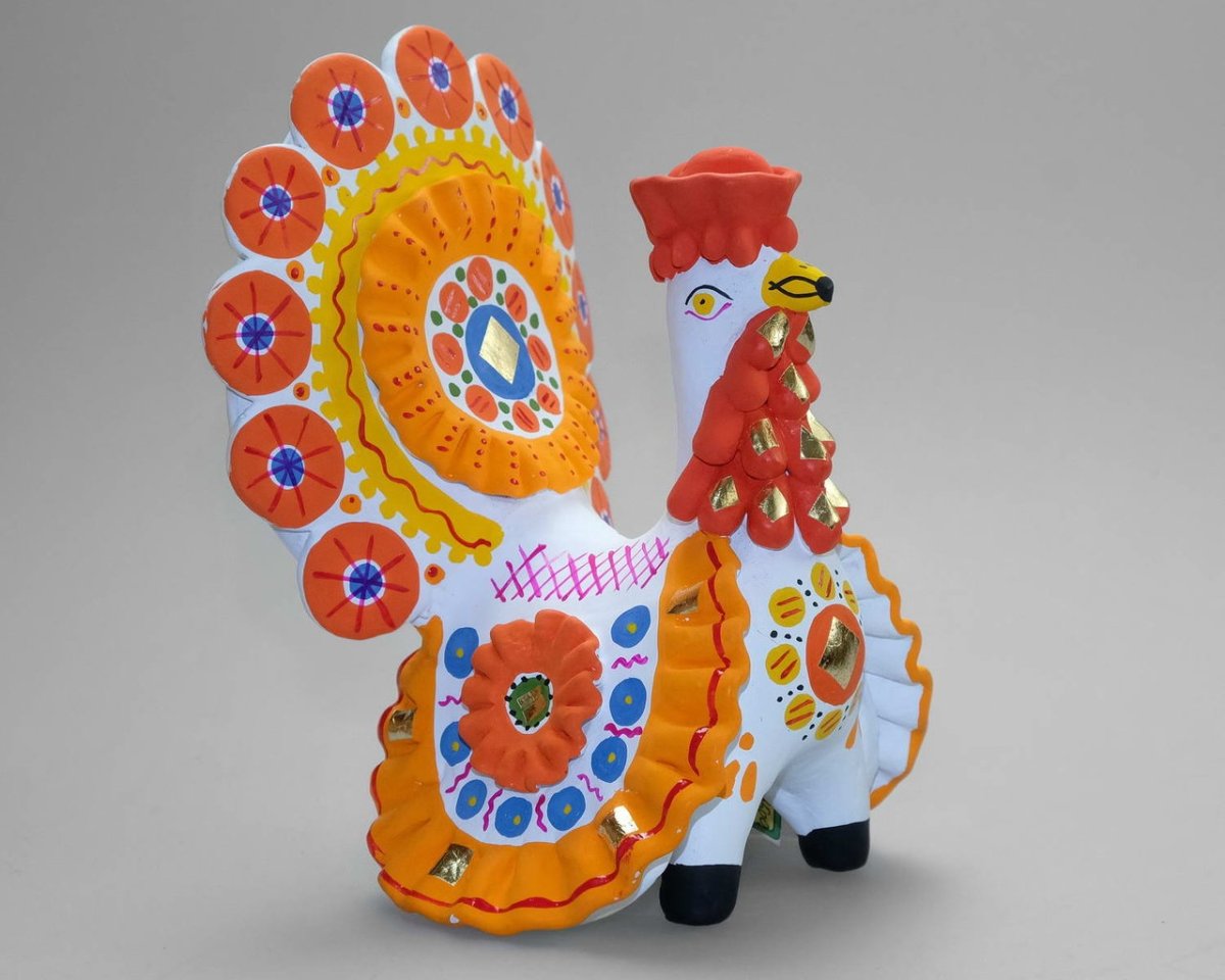 Дымковский петух индюк