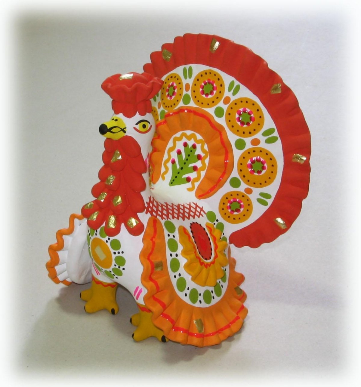 Дымковский петух индюк