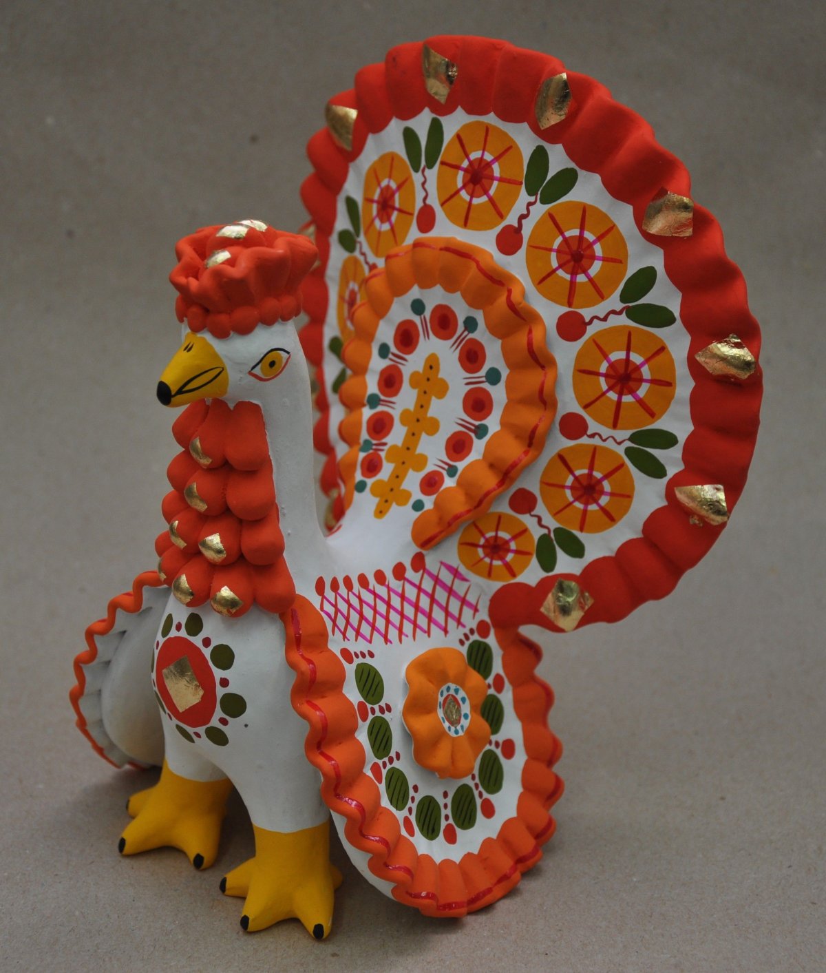 Дымковская роспись индюк