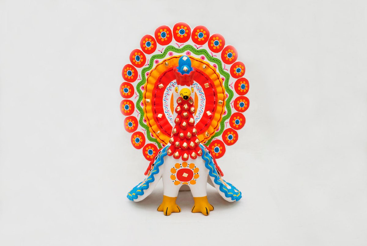 Дымковская игрушка индюк роспись