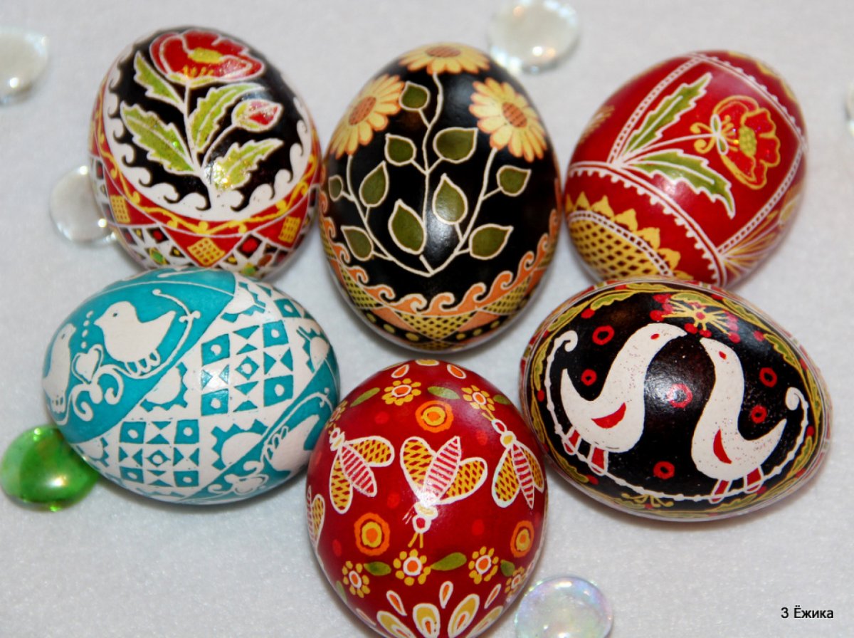 Писанка расписанное яйцо детям