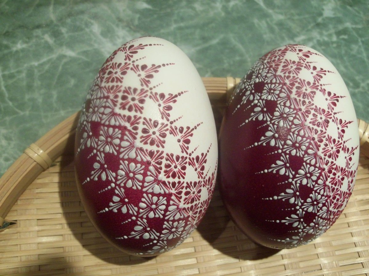 Красивая роспись пасхальных яиц