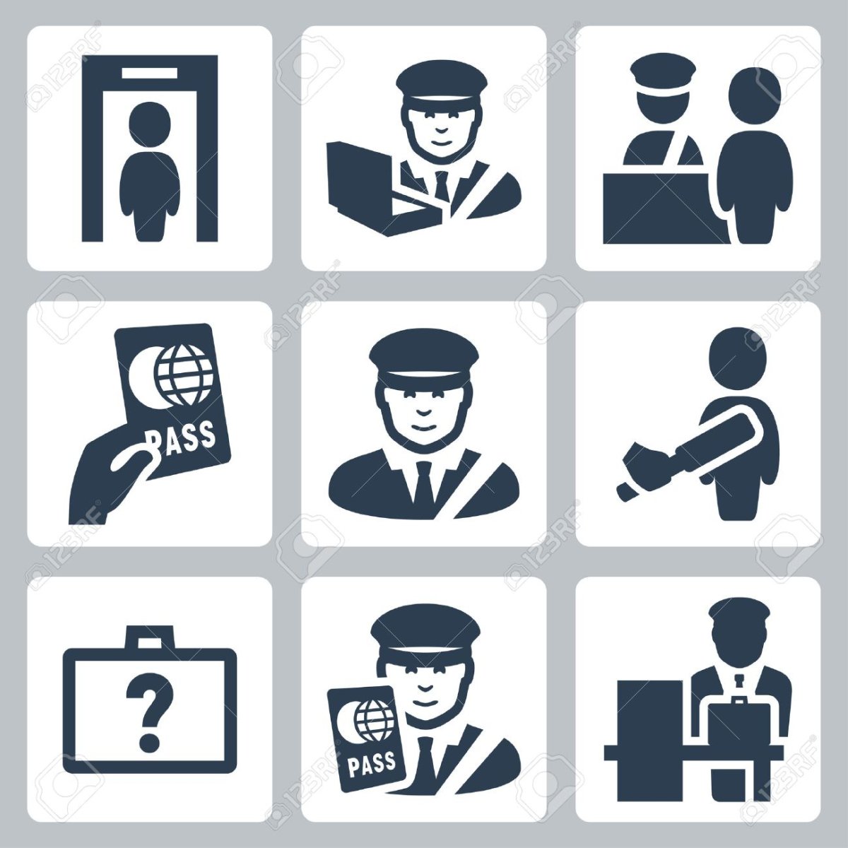 Таможенный контроль на прозрачном фоне