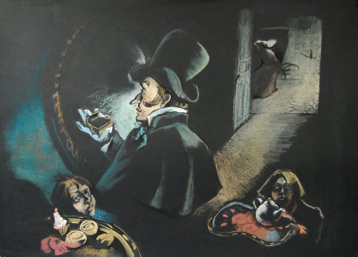 Гоголь нос иллюстрации к произведению