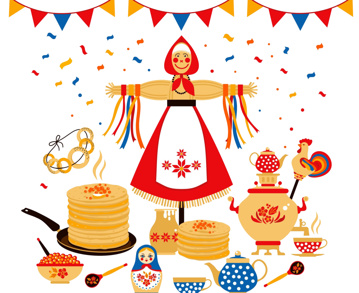 Элементы Масленицы рисунок