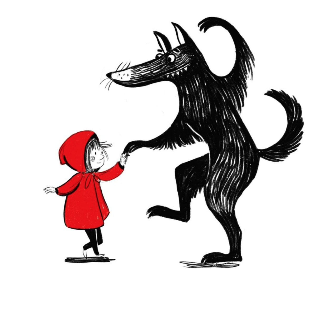 Красная шапочка и волк танцуют