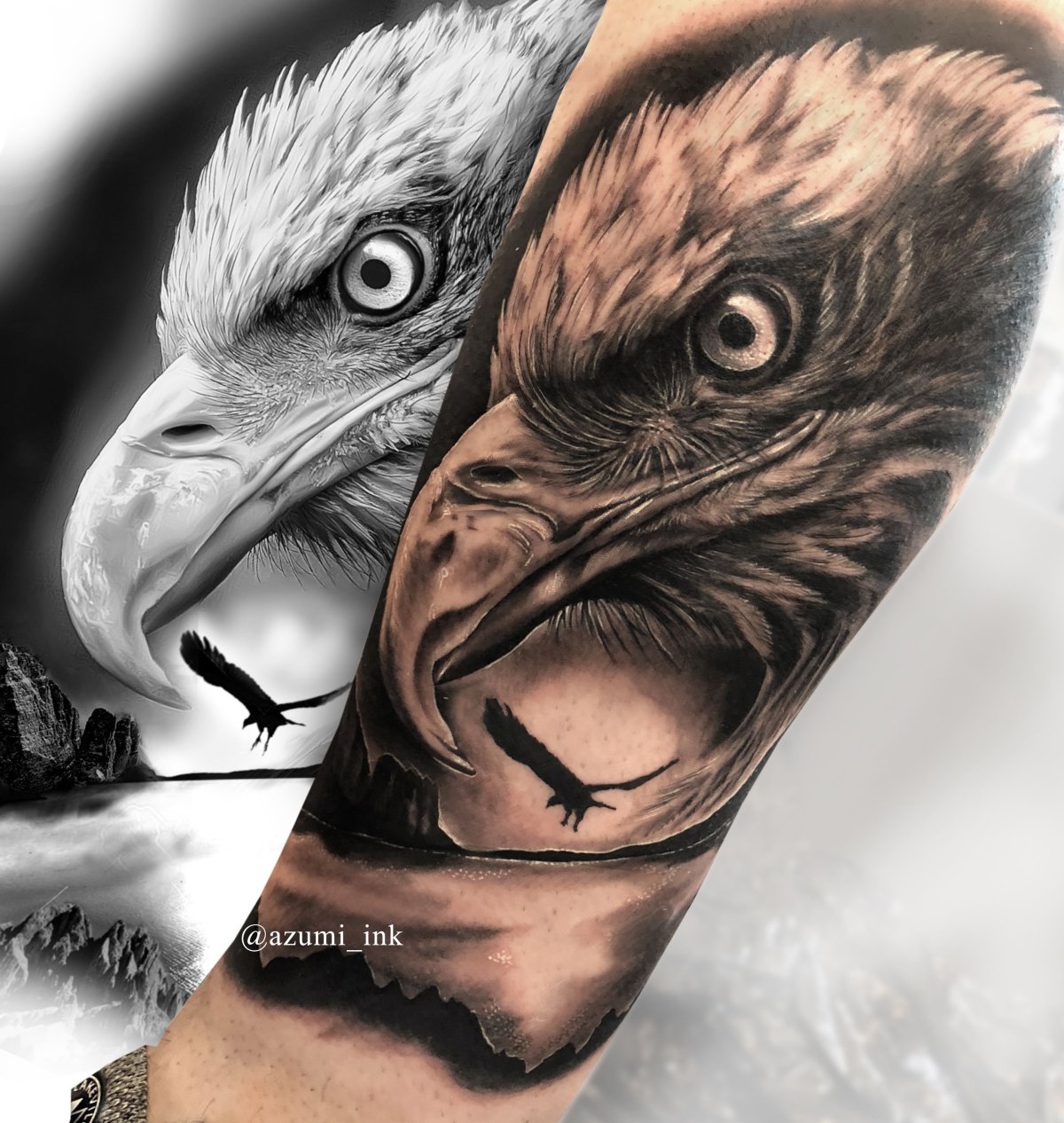 Ястреб тату эскиз