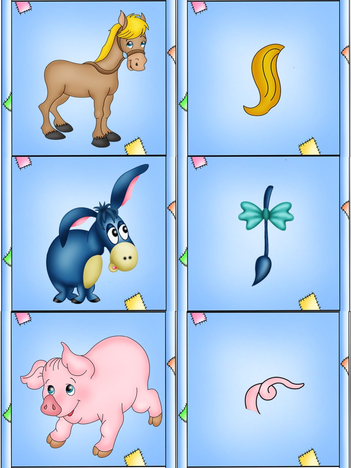 Дидактическая игра чей хвост домашние животные