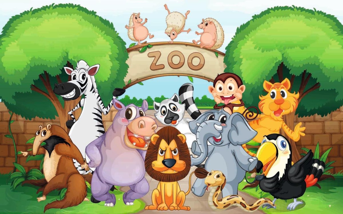 Дети в зоопарке