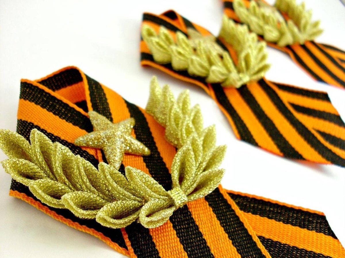 Георгиевская ленточка звезда канзаши