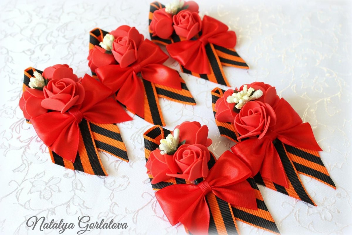 Брошь на 9 мая своими руками