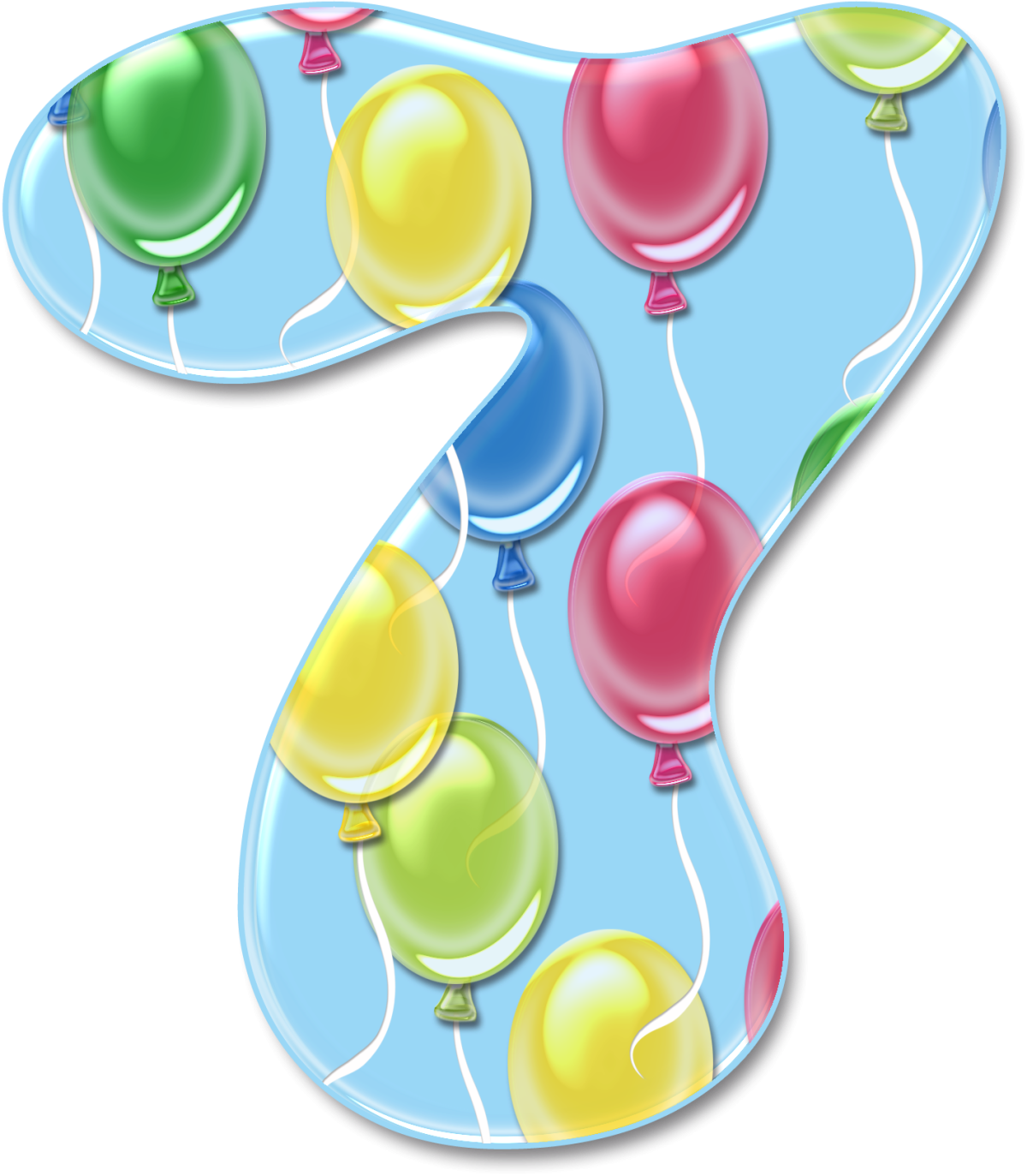 Цифра 7 красивая