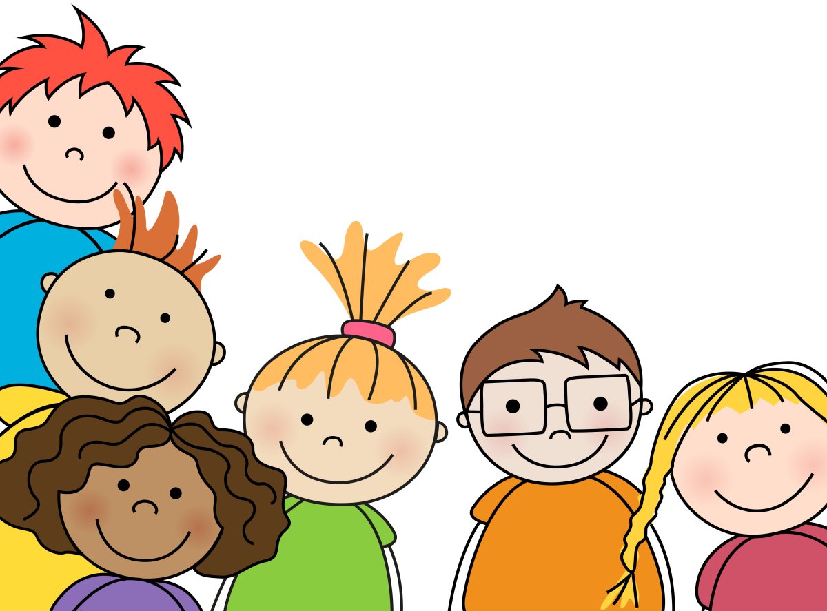 Много детей мультяшные