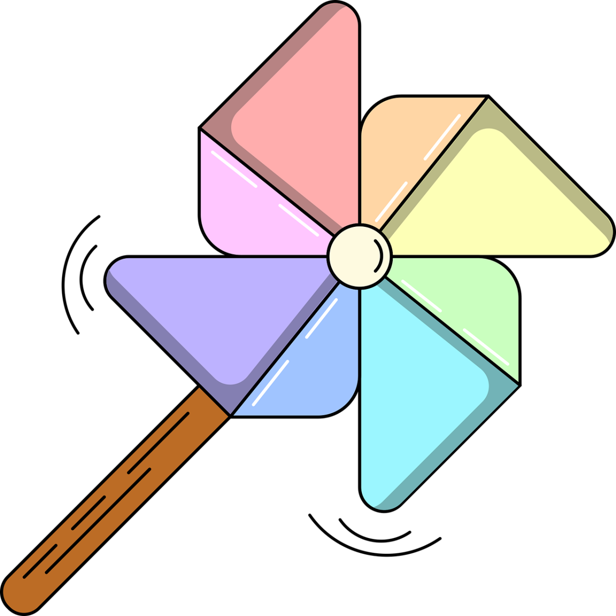 Вертушка детская иллюстрация