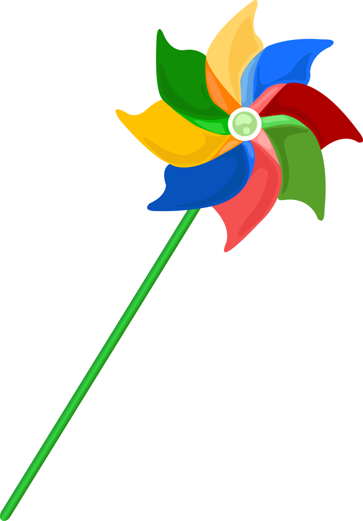 Вертушка из цветной бумаги