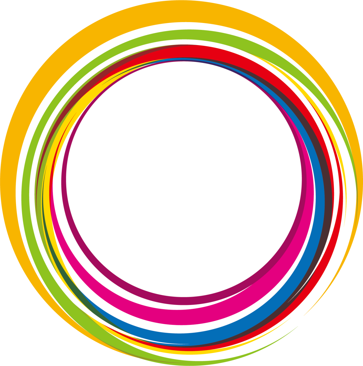 Круглые рамки разноцветные