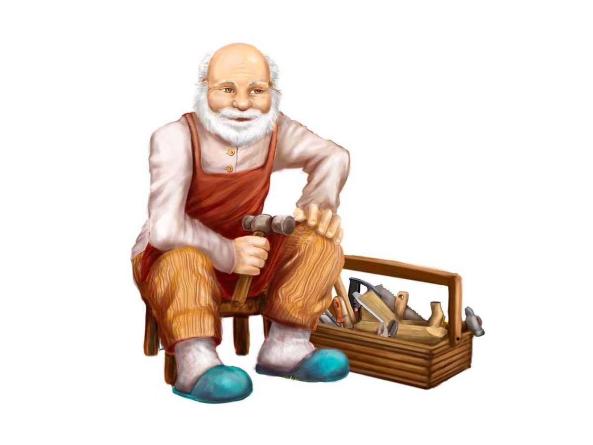 Папа Карло рисунок для детей