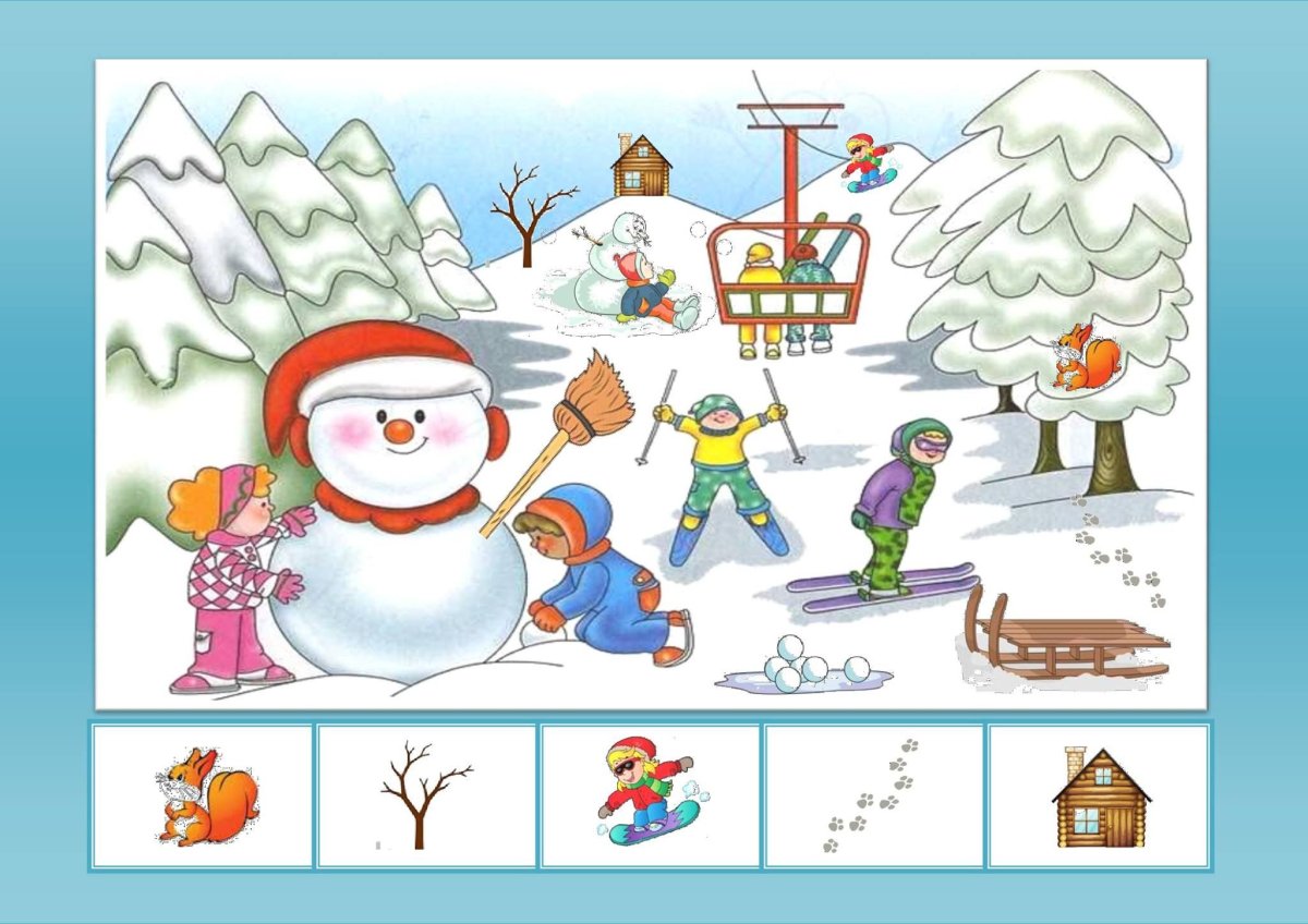 Зимние задания для дошкольников