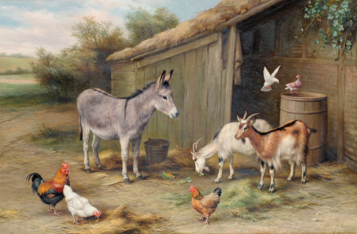 Коза с козлятами для детей