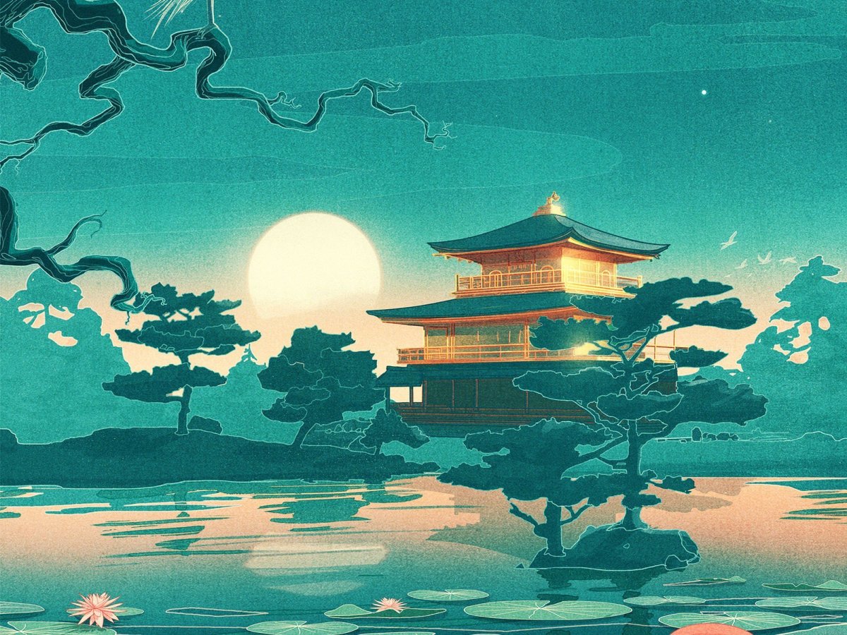 Японская гора Фудзияма пиксели