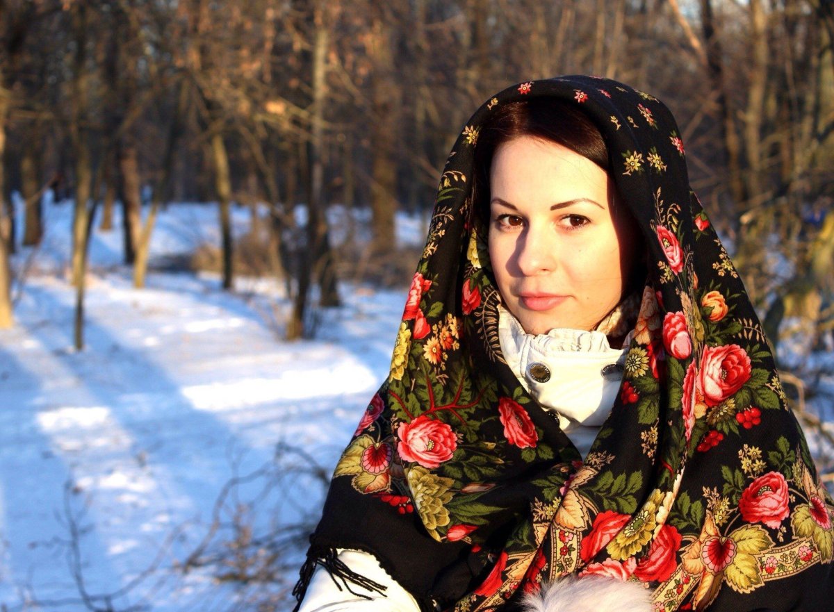 Павловопосадский платок сказочница 1763-7