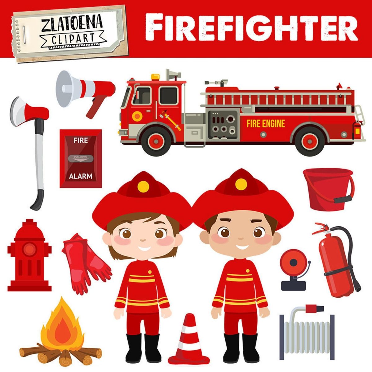 Пожарная команда иллюстрация