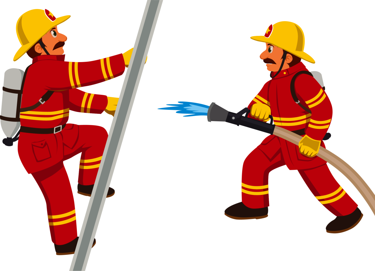 Пожарный мультяшный