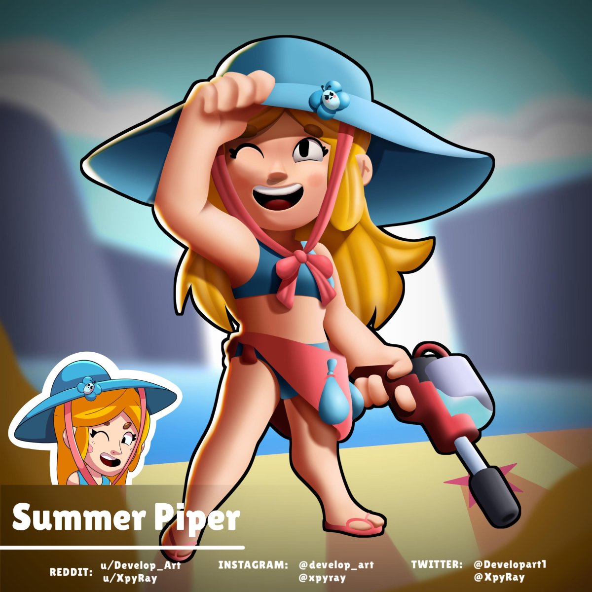 Пайпер арт Brawl Stars