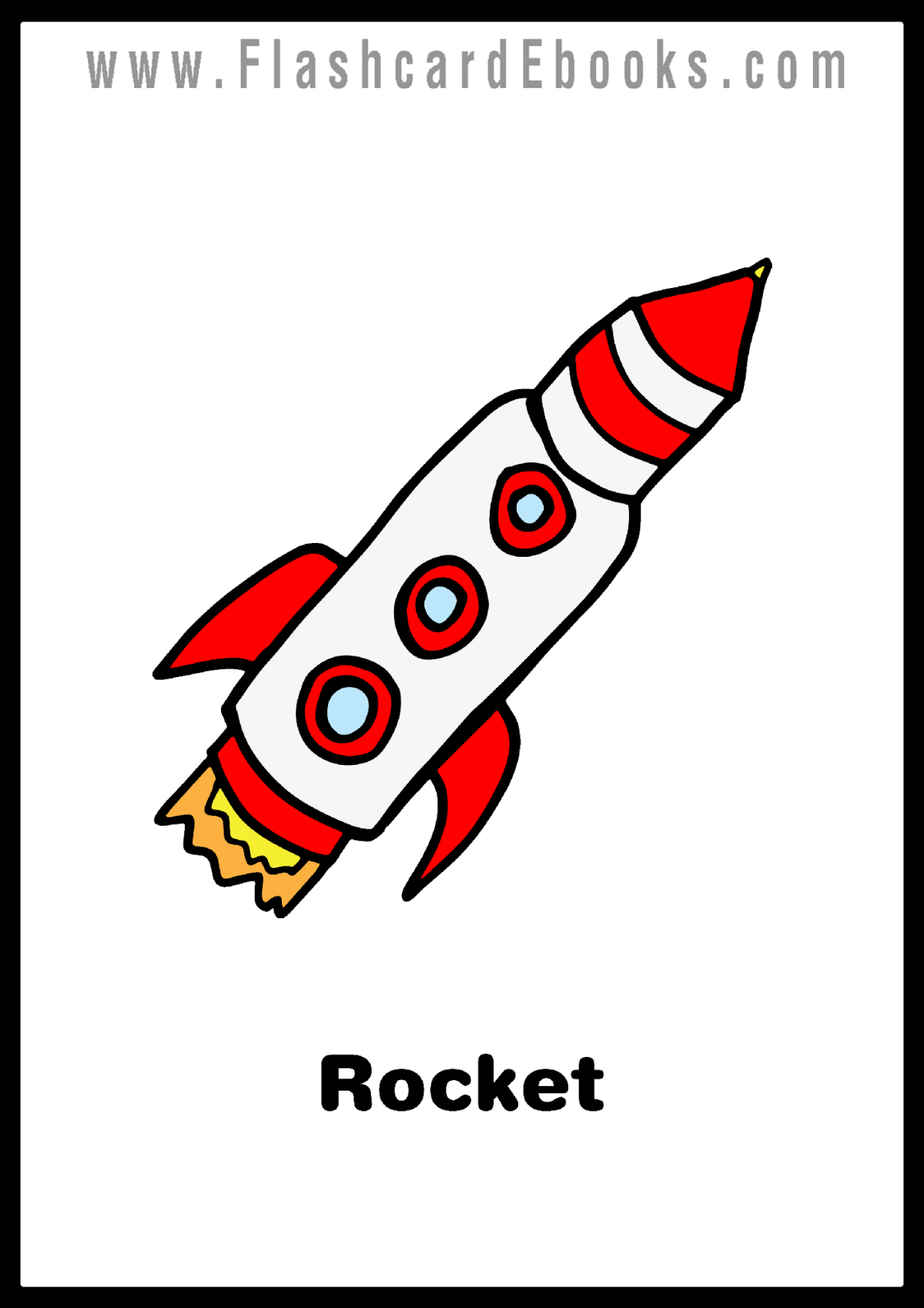 Карточки английский ракета
