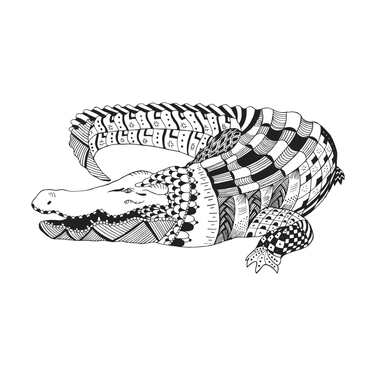 Стилизованный крокодил