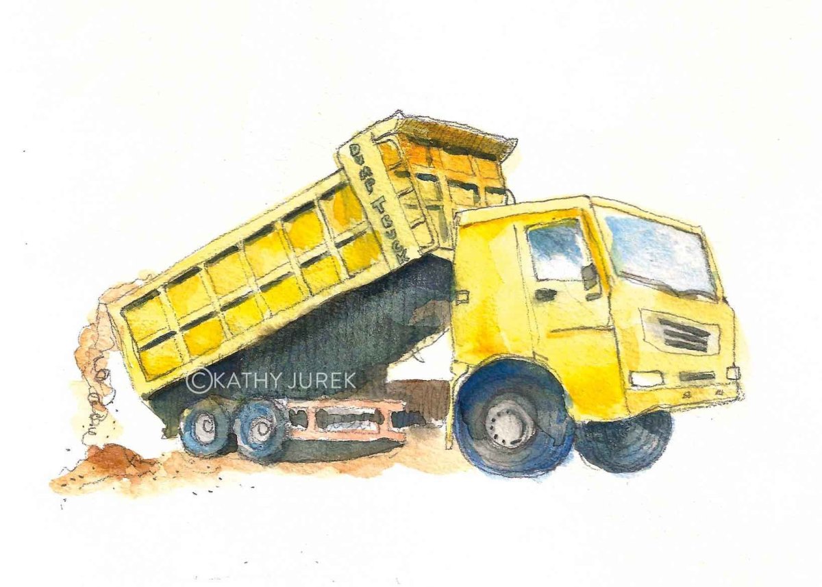 Самосвал рисунок