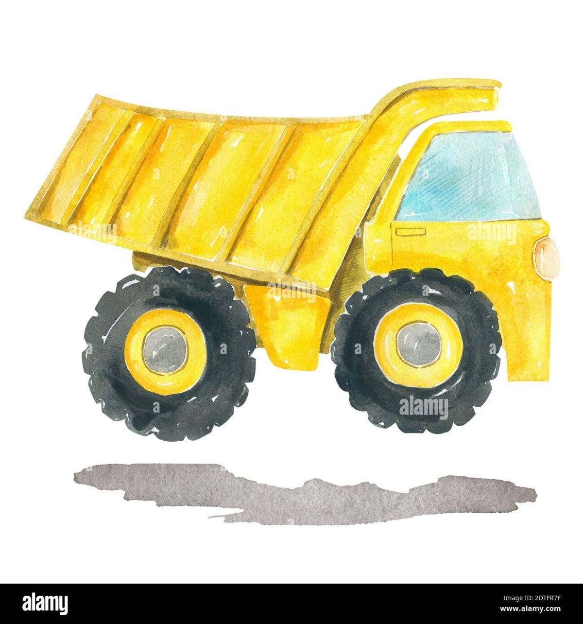 Самосвал акварель