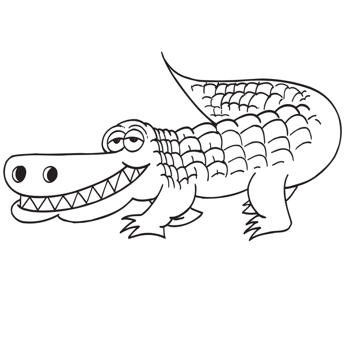 Crocodile Black and White