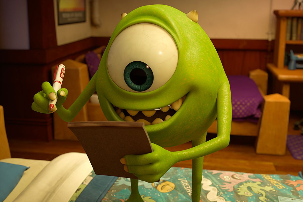 Майк из корпорации монстров с лицом Салли