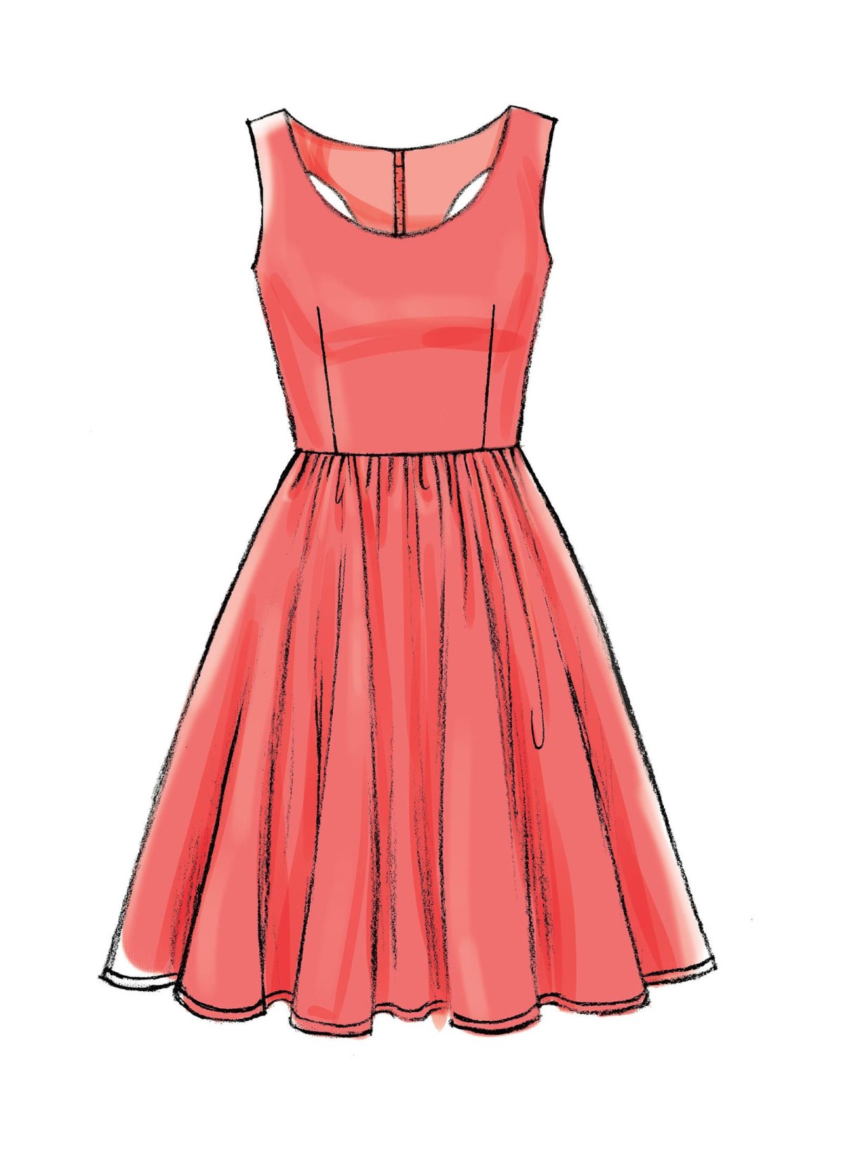 Нарисовать платье