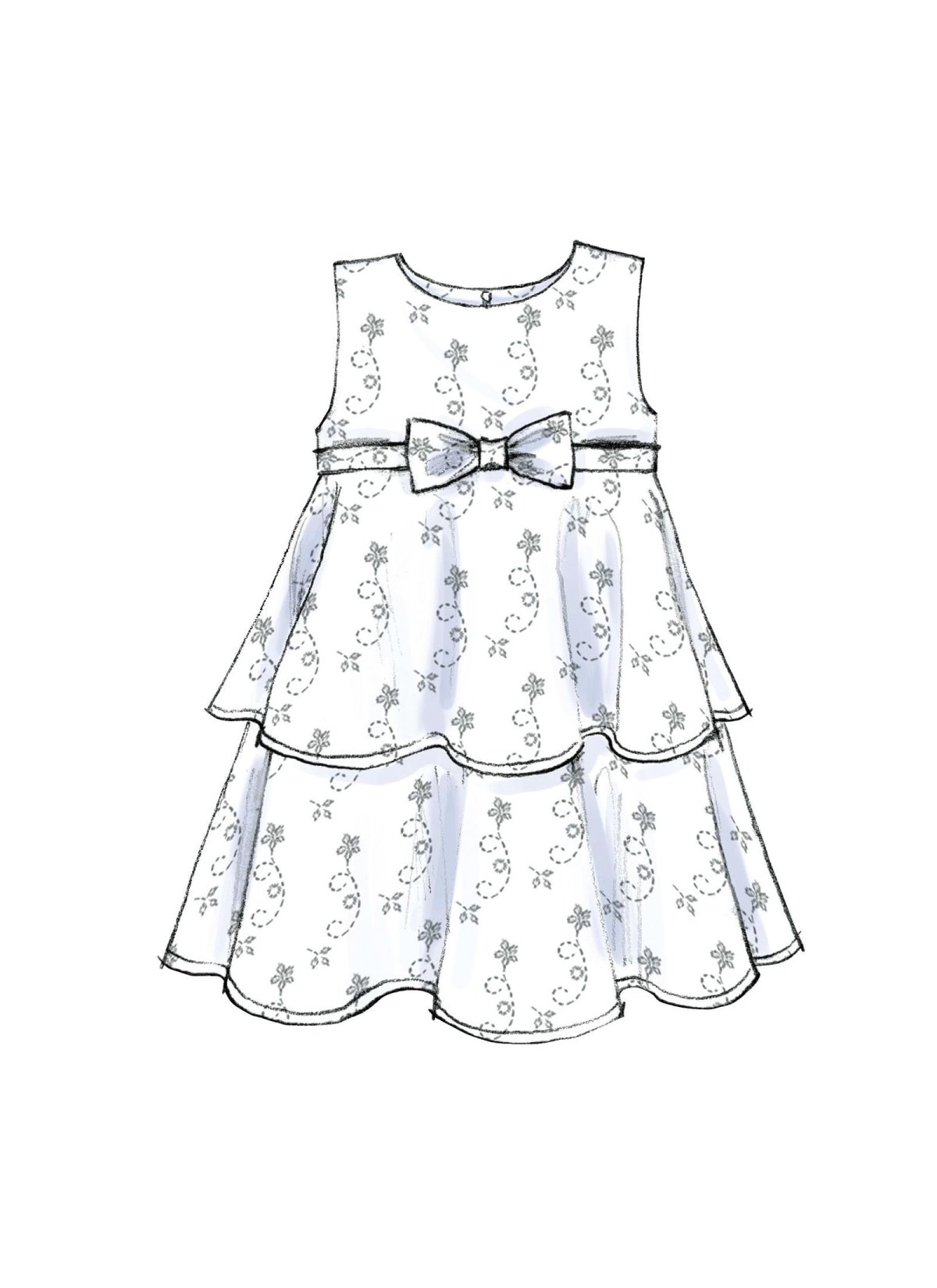 Зарисовка детского платья