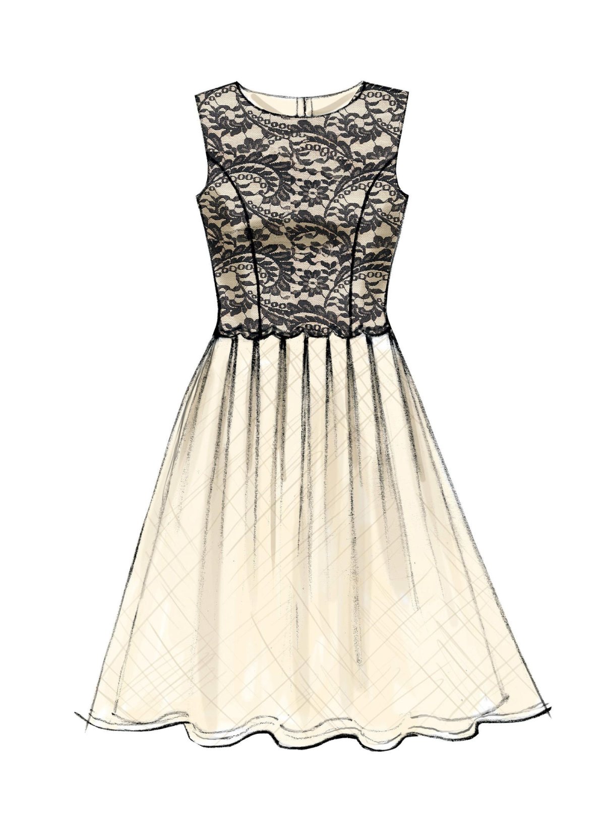 Эскиз коктейльного платья