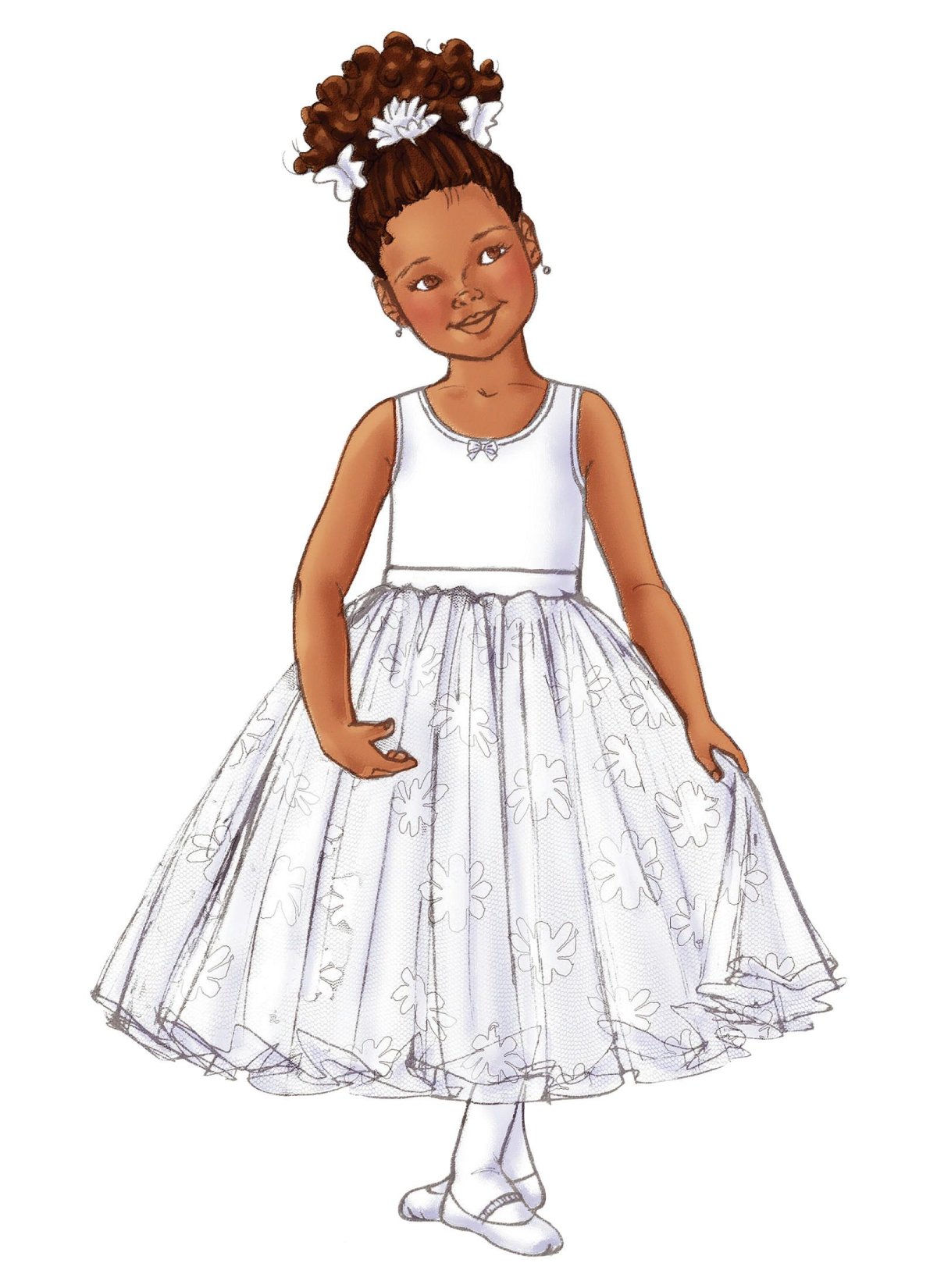 Нарисованное детское платье