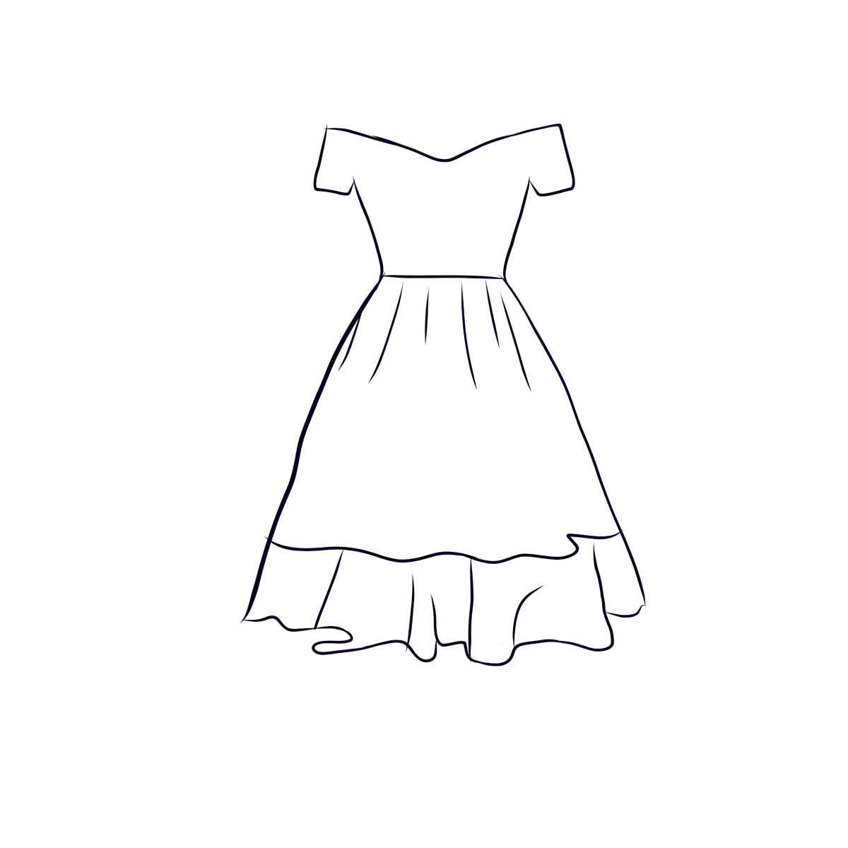 Маленькое платье рисунок