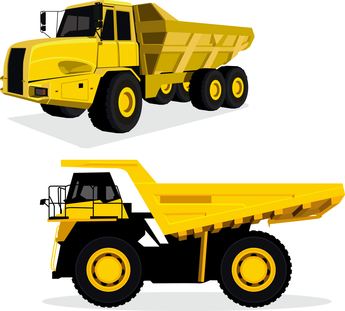 Самосвал на белом фоне