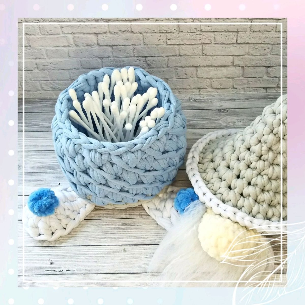 Корзинки из трикотажной пряжи