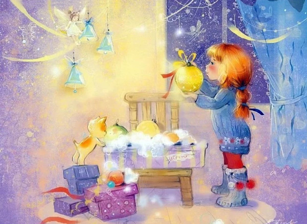 Новогодний шар в руках