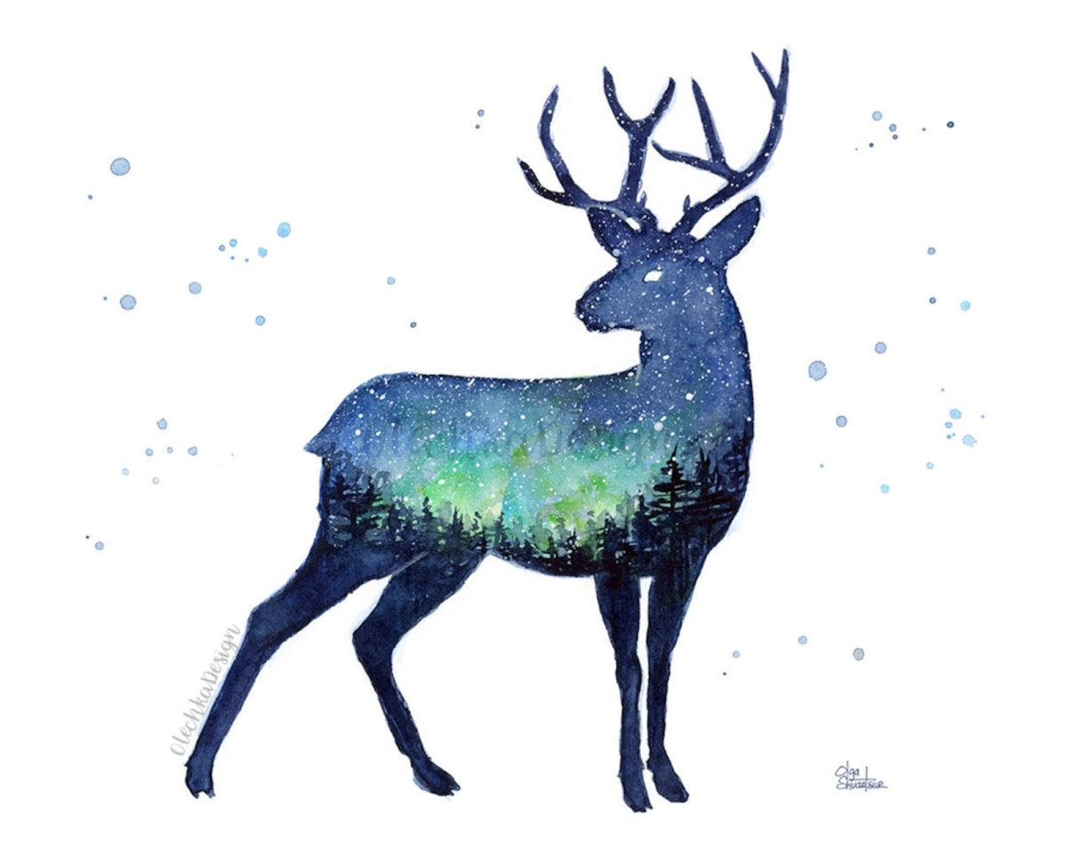 Северный олень коричневый