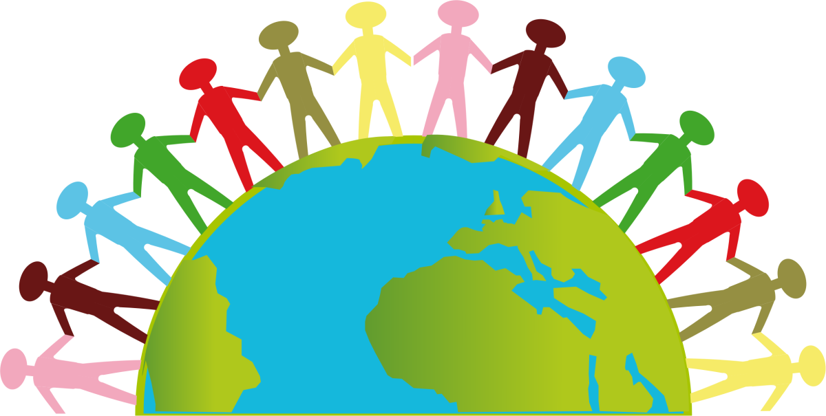 Население на белом фоне