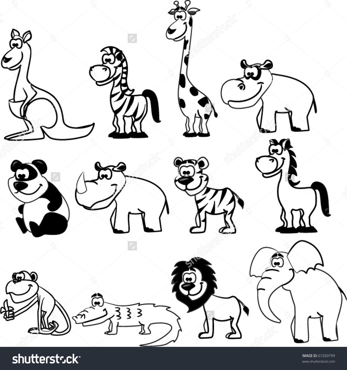 Животные маленькие черно белые